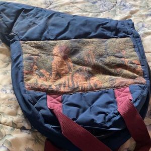 English saddle travel bag